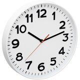 Analogni Zidni sat, staklena prednja strana, 1 x AA baterija, 300 mm - AWC300WH | shoptok.hr