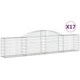  Lučne gabionske košare 17 kom 300x30x60/80 cm pocinčano željezo | shoptok.hr