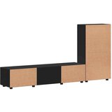  Set TV komoda s ladicama s policom Crna Konstruirano drvo | shoptok.hr