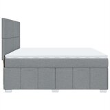 vidaXL Krevet s oprugama i madracem svjetlosivi 200 x 200cm od tkanine | shoptok.hr