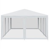 Šator za zabave s 10 mrežasta bočna zida bijeli 6x4 m HDPE | shoptok.hr