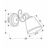  Zidna lampa LOSANNA 1xE14/40W/230V mesing | Eponuda.com