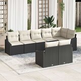  Vrtna sedežna garnitura Set 8 Črna Ratan Vrtna sedežna garnitura, (22093635) | Shoptok.si