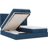  Ottoman krevet s madracima i LED diodama plavi 160x200 cm tkanina | shoptok.hr