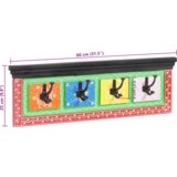 vidaXL zidna vješalica za kapute s 4 kukice 80x25x2 cm čvrsto drvo manga i inženjersko drvo | shoptok.hr