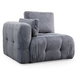 Atelier Del Sofa amaris 2 seater with pouffe grey ugaona sofa | ePonuda.com