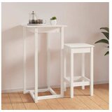  Barski stol bijeli 60 x 60 x 110 cm od masivne borovine | shoptok.hr