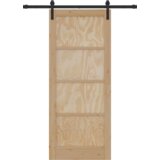 vidaXL Drsna vrata s kompletom opreme 83x202 cm Trdni les iglavcev | Shoptok.si