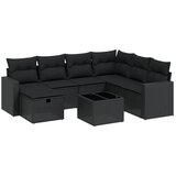 vidaXL 8-dijelni set vrtnih sofa od poliratana s jastucima crni | shoptok.hr