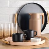 ZELLER Pladenj Pantone 43,5x37cm / okrogla / moka krem / kovina, les, (5000200116) | Shoptok.si