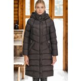 Dewberry Z6719 WOMEN'S COAT-LIGHT BLACK Cene