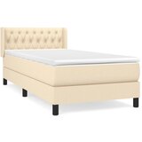 Maison Chic Box spring postelja - Vzmetna postelja z vzmetnico krem 100x200 cm blago SL19951, (21881632) Cene