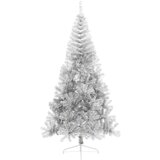  Umjetna preddekorirana božićna jelka srebrna 240 cm PET | Shoptok.si