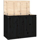  Kutija za rublje crna 88,5x44x66 cm od masivne borovine | shoptok.hr
