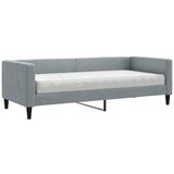  Dnevni krevet s madracem svjetlosivi 80 x 200 cm od tkanine | shoptok.hr