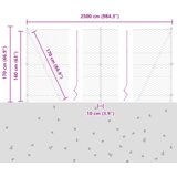 vidaXL Hexagonalna Ograda Siva 1.6x25 m Čelik | shoptok.hr