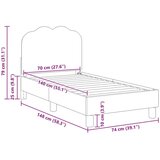  Posteljica za malčke z vzglavjem Svetlo siva 70 x 140 cm, (5000104941) | Shoptok.si