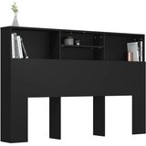  Uzglavlje s ormarićem crno 160 x 19 x 103,5 cm | Eponuda.com