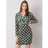 Fashion Hunters Green fitted velor dress Cene