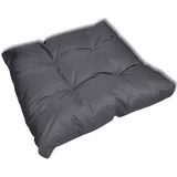  Sivi tapecirani jastuk za sjedalo 80 x 80 x 10 cm