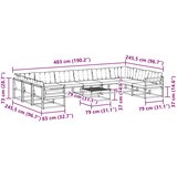  Set vanjskih sofa s jastukom 11 pcs Bijela i crna | shoptok.hr