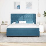  LED Box Spring Krevet Tamno plava 180 x 200 cm Bar&amp;scaron;un Slike