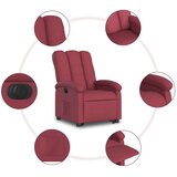 vidaXL Električni naslonjač na podizanje od tkanine boja vina | shoptok.hr
