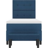  Postelja s škatlastim vzmetenjem z vzmetnico in klopjo modra 80x200 cm tkanina, (22082871) | Shoptok.si