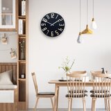  Moderni zidni sat SLIM Mat crna | ePonuda.com