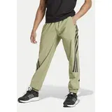 Adidas Spodnji del trenirke Future Icons 3-Stripes IW8549 Zelena Regular Fit