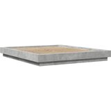  Okvir kreveta boja betona 150x200 cm od konstruiranog drva | shoptok.hr