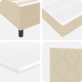 Box Spring Krevet s Madracem - Krem 100x200 cm Tkanina | shoptok.hr