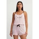 Juicy Couture Pižama kratke hlače CHERUB FELIX SHORTS ženske, roza barva, JCLPB224509