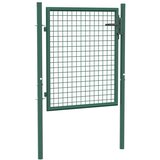 vidaXL Vrata za ograjo iz jekla 100x75 cm zelena | Shoptok.si