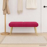  Klupa s dvostrukim slojem Vinska crvena 120 x 45 x 46 cm Baršun | shoptok.hr