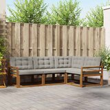  Set vanjskih sofa 4 kom. Prirodna i svijetlo siva Smeđa 250 x 170,5 x 73 cm | Shoptok.si