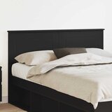 vidaXL Vzglavje z vzglavjem Črna Orehovina 160 cm Konstruiran les | Shoptok.si