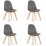 Bora stolica - tamnosivi baršun / prirodne noge x 4 | shoptok.hr