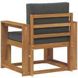  Zunanji kavč Masivno akacijevo les in poliester Naravna, (5000269754) | Shoptok.si