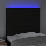 LED uzglavlje crno 90x5x118/128 cm od tkanine | shoptok.hr