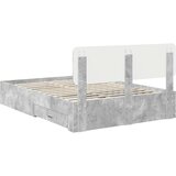  Krevetna konstrukcija s ladicama Betonski sivi 150 x 200 cm Siva 203 x 153 x 90 cm | shoptok.hr
