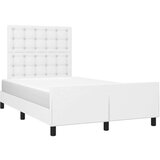  Posteljni okvir z vzglavjem bela 120x200 cm umetno usnje, (20788314) | Shoptok.si