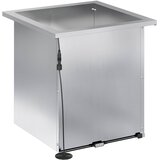  Vrtna posuda za sadnju s LED svjetlom Srebrna 40 x 40 x 40 cm | shoptok.hr