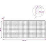  Gabion s žicom debljine 3 5 mm i mrežom 5x5 cm 250x20x100 cm - 20 cm 100 cm 250 cm | shoptok.hr