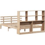 vidaXL Knjižna postelja brez vzmetnice 150x200 cm trdna borovina | Shoptok.si