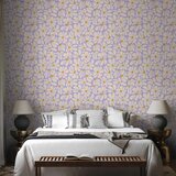  Tapeta - Cute Creamy Little Flowers - Small flowers with creamy - wind-blown petals on a blue background. 49x1000 | shoptok.hr