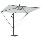 vidaXL Kantaliv dežnik z bananom Peščena 294 x 200 x 254 cm | Shoptok.si