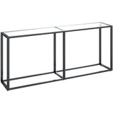 Maison Chic konzolna miza - miza ob steni prozorna 180x35x75,5 cm kaljeno steklo, (21786064) Cene