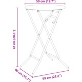  Sklopivi vrtni stol Antacitski Ø50x72 cm Čelik | shoptok.hr