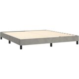  Box spring s madracem LED svjetlosivi 180x200 cm baršun | shoptok.hr